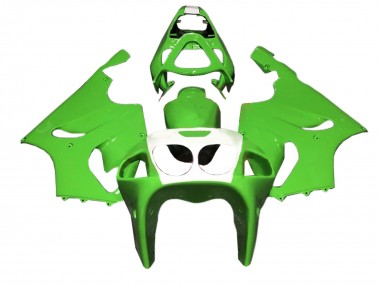 Affordable 1996-2003 Kawasaki ZX7R Motorcycle Fairings - Green White UK