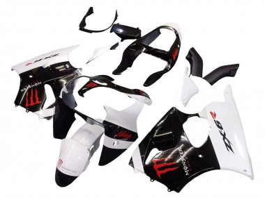 Affordable 2000-2002 Kawasaki ZX6R Motorcycle Fairings - White Black Red Monster UK