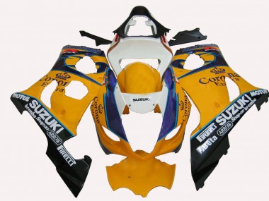Affordable 2003-2004 Suzuki GSXR 1000 Motorcycle Fairings - Yellow White Blue Black Corona UK
