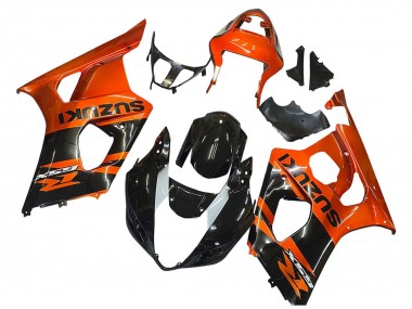 Affordable 2003-2004 Suzuki GSXR 1000 Motorcycle Fairing - Burnt Orange Glossy Black UK