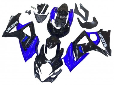 Affordable 2007-2008 Suzuki GSXR 1000 Motorcycle Fairing Kits - Blue Glossy Black UK