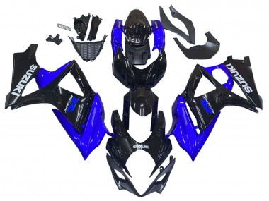 Affordable 2007-2008 Suzuki GSXR 1000 Motorcycle Fairing Kits - Blue Glossy Black UK