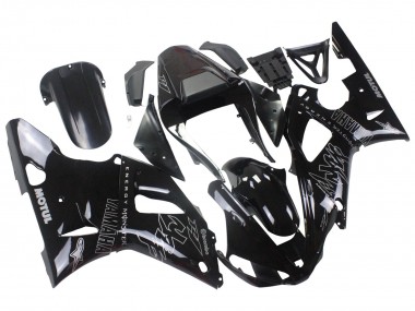 Affordable 2000-2001 Yamaha YZF 1000 R1 Motorcycle Fairings - Glossy Black White Monster Motul UK