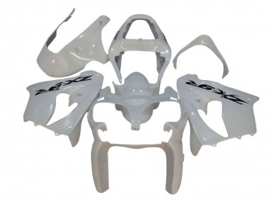 Affordable 2002-2003 Kawasaki ZX9R Motorcycle Fairings - White Black Decal UK