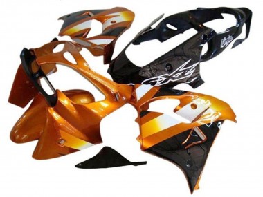 Affordable 2002-2003 Kawasaki ZX9R Motorcycle Fairings - Orange Black White UK