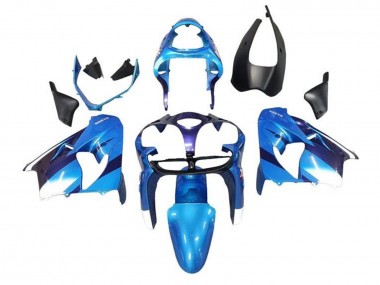 Affordable 2002-2003 Kawasaki ZX9R Motorcycle Fairings - Blue White Black UK
