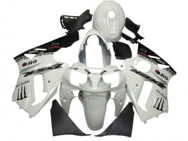 Affordable 2002-2006 Kawasaki ZX12R Motorcycle Fairings - Pearl White Black Elf Monster UK