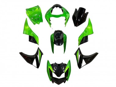 Affordable 2007-2009 Kawasaki Z1000 Motorcycle Fairings - Green Glossy Black UK