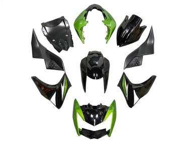 Affordable 2007-2009 Kawasaki Z1000 Motorcycle Fairings - Green Glossy Black Silver UK