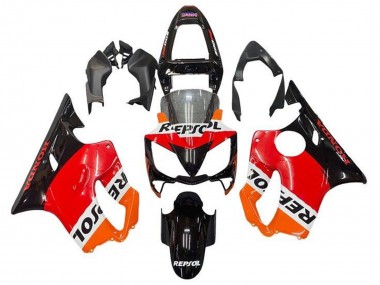 Affordable 2001-2003 Honda CBR600 F4i Motorcycle Fairing - Orange White Red Glossy Black Repsol UK