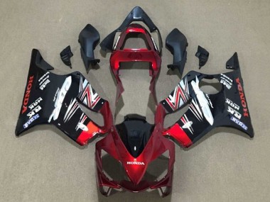Affordable 2001-2003 Honda CBR600 F4i Motorcycle Fairings - Candy Red Glossy Black UK