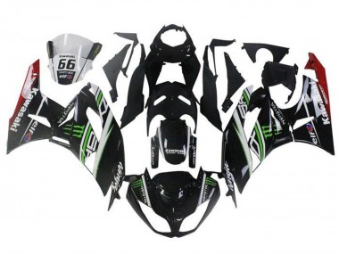 Affordable 2009-2012 Kawasaki ZX6R Motorcycle Fairings - Glossy Black White Green Red Elf Monster UK