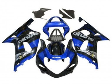 Affordable 2000-2002 Suzuki GSXR1000 Motorcycle Fairings - Blue Glossy Black Chrome UK