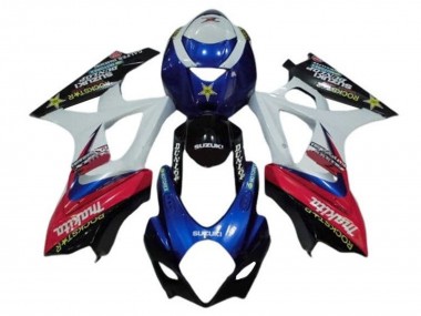Affordable 2005-2006 Suzuki GSXR 1000 Motorcycle Fairings - White Red Blue Makita UK