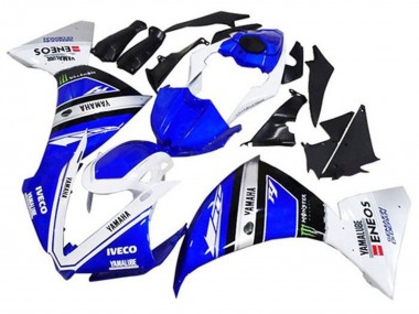 Affordable 2012-2014 Yamaha YZF 1000 R1 Motorcycle Fairings - Blue White Black Green IVECO Yamalube Monster UK