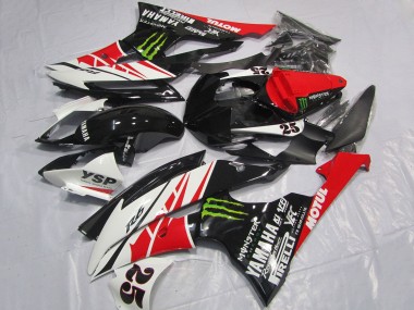Affordable 2008-2016 Yamaha YZF R6 Motorcycle Fairings - White Red Glossy Black Green Monster 25 UK
