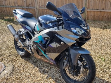 Affordable 2002-2003 Kawasaki Ninja ZX9R Motorcycle Fairings - Blue Silver UK