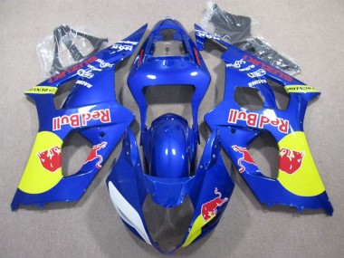 Affordable 2003-2004 Suzuki GSXR 1000 Motorcycle Fairings - Blue Yellow Red Bull UK