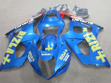 Affordable 2003-2004 Suzuki GSXR 1000 Motorcycle Fairings - Blue Yellow Black Rizla UK