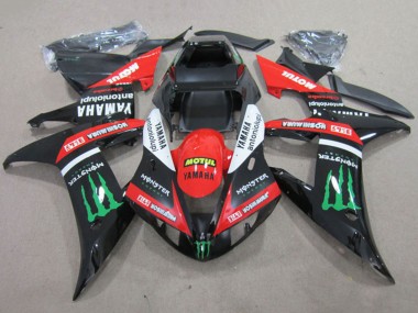 Affordable 2002-2003 Yamaha YZF R1 Motorcycle Fairings - Red Glossy Black White Green Motul Monster UK