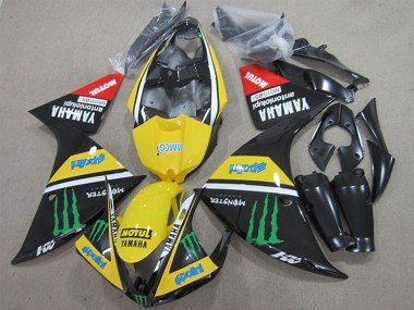 Affordable 2009-2011 Yamaha YZF R1 Motorcycle Fairings - Yellow White Black Red Green Motul Monster UK