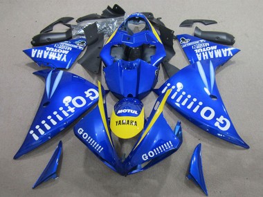 Affordable 2009-2011 Yamaha YZF R1 Motorcycle Fairings - Blue Yellow White Go UK