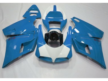 1993-2005 Gloss Light Blue & White Ducati Ducati 996 748 916 998 Motorcycle Fairings
