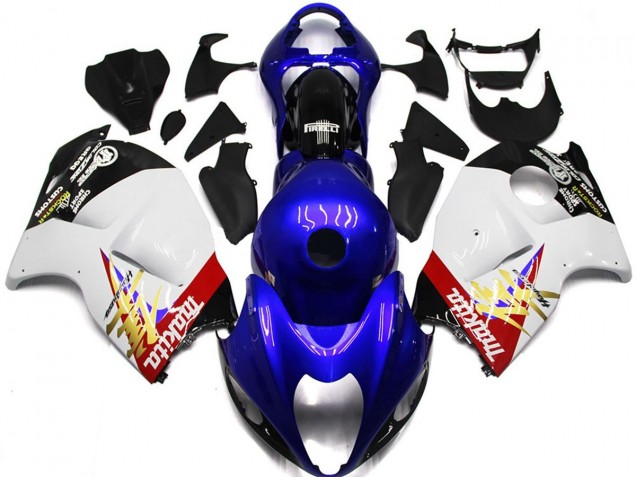 1997-2007 Blue and White Custom Logo Suzuki GSXR 1300 Hayabusa Motorcycle Fairings