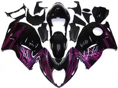 1997-2007 Custom Black Gloss with Pink Suzuki GSXR 1300 Hayabusa Motorcycle Fairings