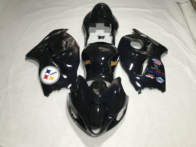 1997-2007 Gloss Black Team Logo Suzuki GSXR 1300 Hayabusa Motorcycle Fairings 1997-2007 Gloss Black Team Logo Suzuki GSXR 1300 Hayabusa Motorcycle Fairings
