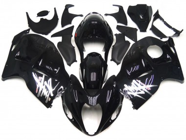 1997-2007 Gloss Black with Silver Decals Suzuki GSXR 1300 Hayabusa Motorcycle Fairings