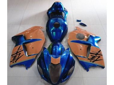 1997-2007 Gloss Blue and Desert Tan Suzuki GSXR 1300 Hayabusa Motorcycle Fairings