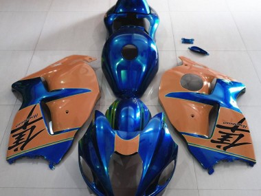 1997-2007 Gloss Blue and Desert Tan Suzuki GSXR 1300 Hayabusa Motorcycle Fairings