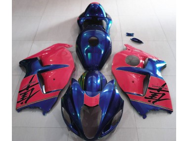 1997-2007 Gloss Blue and Red Suzuki GSXR 1300 Hayabusa Motorcycle Fairings