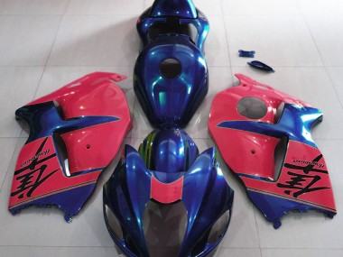 1997-2007 Gloss Blue and Red Suzuki GSXR 1300 Hayabusa Motorcycle Fairings