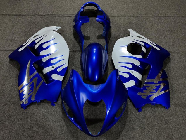 1997-2007 Gloss Blue and White Suzuki GSXR 1300 Hayabusa Motorcycle Fairings 1997-2007 Gloss Blue and White Suzuki GSXR 1300 Hayabusa Motorcycle Fairings