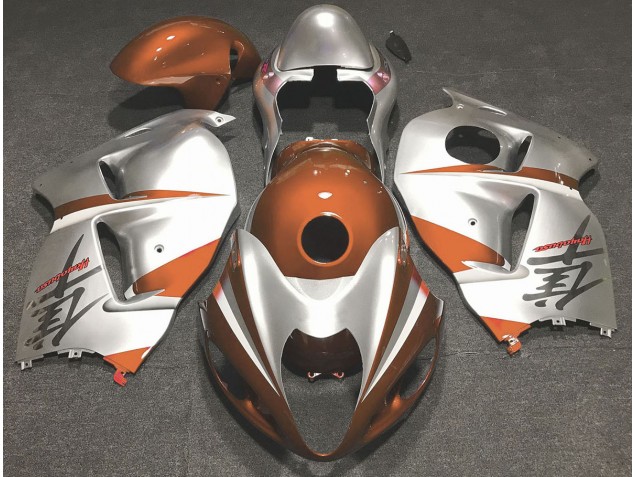 1997-2007 Gloss Orange and Silver Suzuki GSXR 1300 Hayabusa Motorcycle Fairings 1997-2007 Gloss Orange and Silver Suzuki GSXR 1300 Hayabusa Motorcycle Fairings
