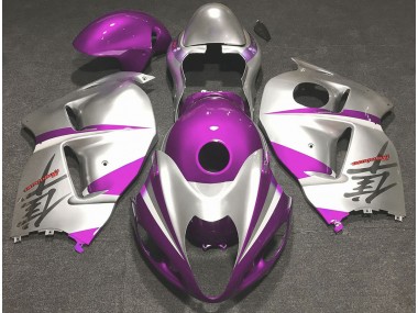 1997-2007 Gloss Pink and Silver Suzuki GSXR 1300 Hayabusa Motorcycle Fairings
