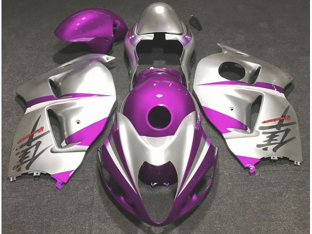 1997-2007 Gloss Pink and Silver Suzuki GSXR 1300 Hayabusa Motorcycle Fairings 1997-2007 Gloss Pink and Silver Suzuki GSXR 1300 Hayabusa Motorcycle Fairings
