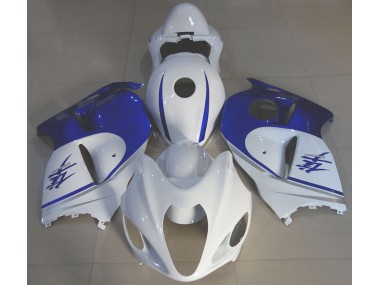 1997-2007 Gloss White & Deep Blue Suzuki GSXR 1300 Hayabusa Motorcycle Fairings