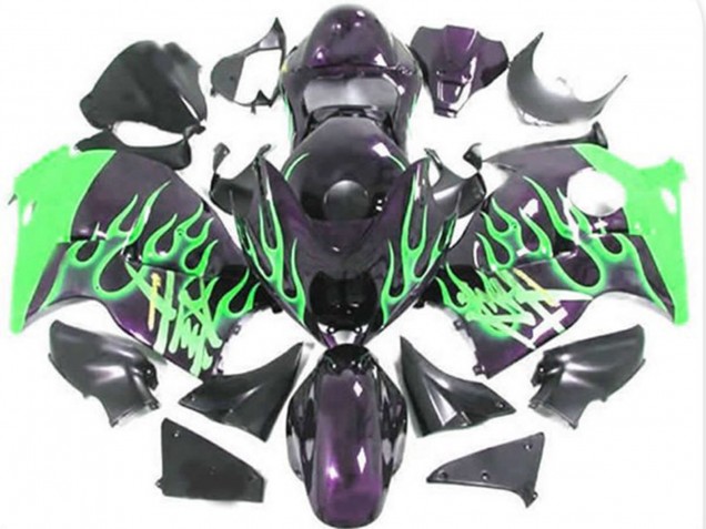 1997-2007 Green Flame Suzuki GSXR 1300 Hayabusa Motorcycle Fairings 1997-2007 Green Flame Suzuki GSXR 1300 Hayabusa Motorcycle Fairings