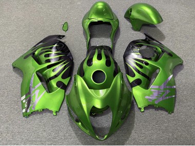 1997-2007 Green and Black Suzuki GSXR 1300 Hayabusa Motorcycle Fairings