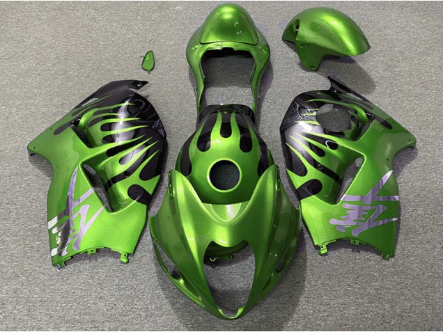 1997-2007 Green and Black Suzuki GSXR 1300 Hayabusa Motorcycle Fairings 1997-2007 Green and Black Suzuki GSXR 1300 Hayabusa Motorcycle Fairings