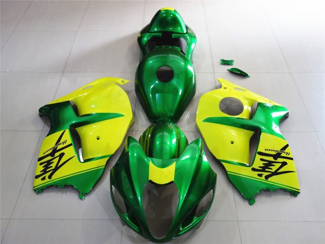 1997-2007 Green and Yellow Suzuki GSXR 1300 Hayabusa Motorcycle Fairings 1997-2007 Green and Yellow Suzuki GSXR 1300 Hayabusa Motorcycle Fairings
