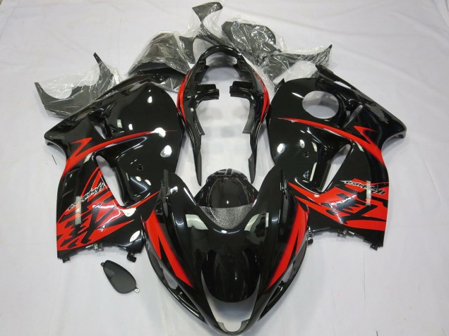 1997-2007 Red and Black Suzuki GSXR 1300 Hayabusa Motorcycle Fairings