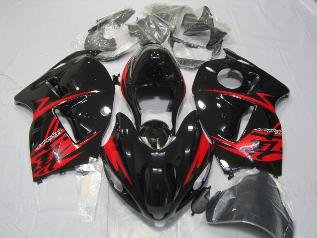 1997-2007 Red and Gloss Black Suzuki GSXR 1300 Hayabusa Motorcycle Fairings