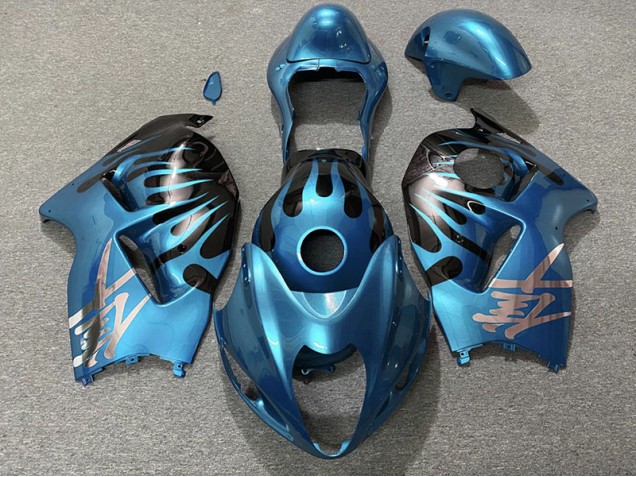 1997-2007 Sky Blue and Black Suzuki GSXR 1300 Hayabusa Motorcycle Fairings