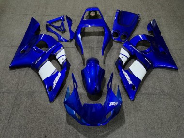 1998-2002 Blue White Design Yamaha R6 Motorcycle Fairings