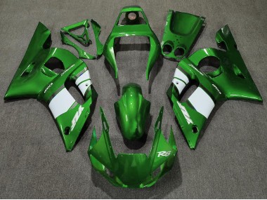 1998-2002 Deep Green & White Yamaha R6 Motorcycle Fairings