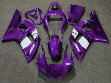1998-2002 Deep Purple & White Yamaha R6 Motorcycle Fairings